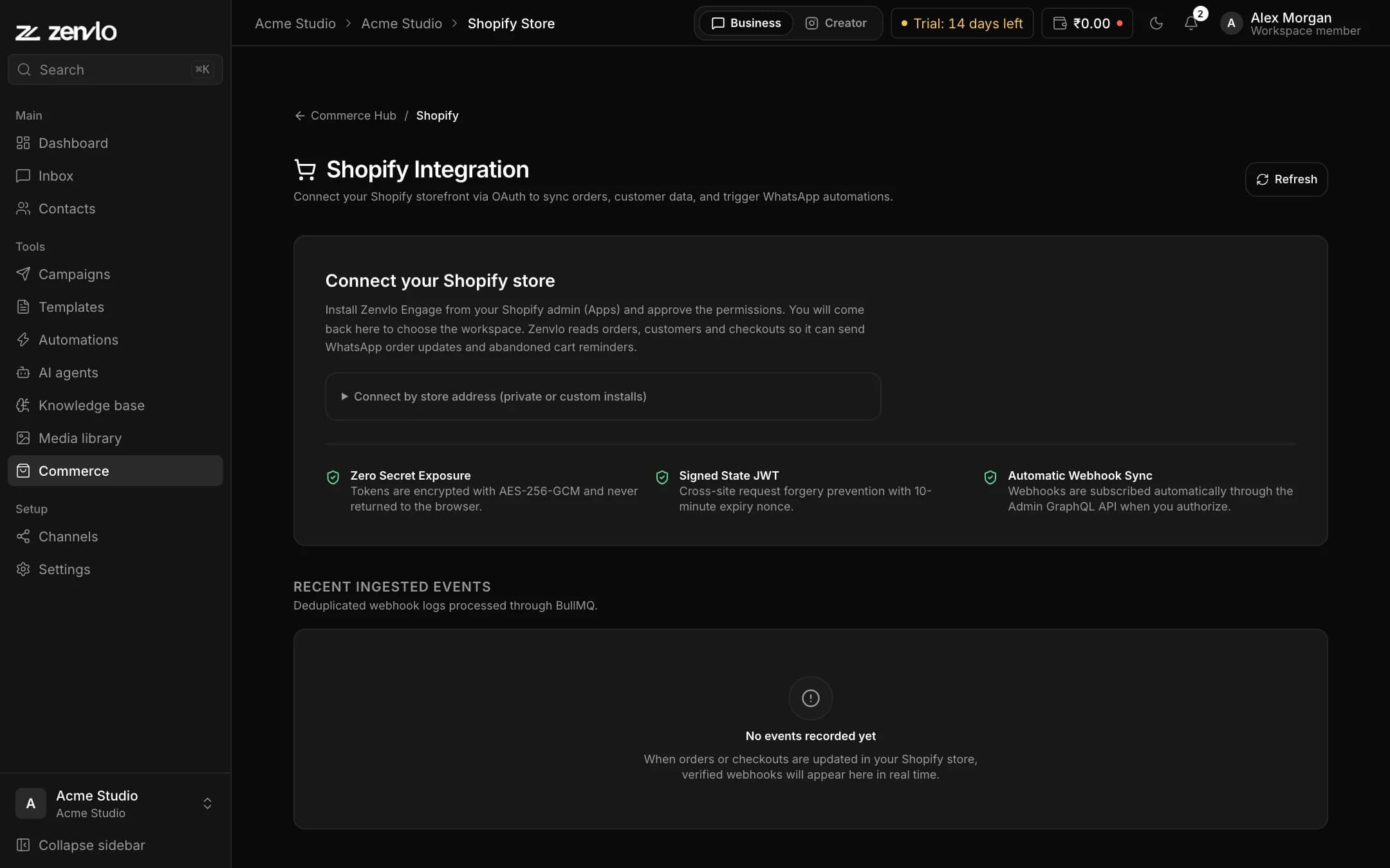 Zenvlo Engage Shopify integration